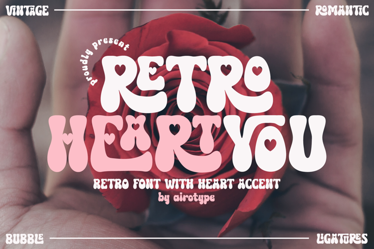 Preview of Retro Heart You Font