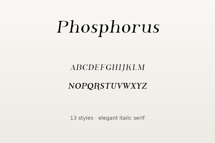 Preview of Phosphorus Font