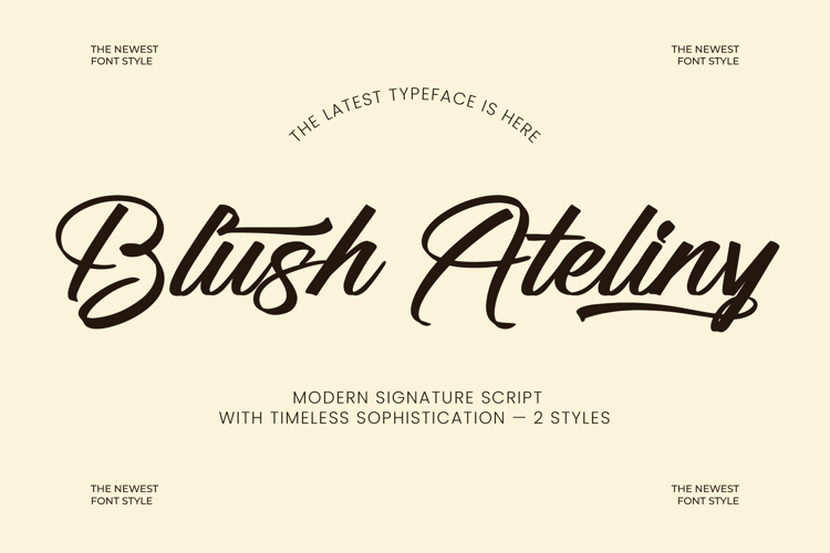 Fonte Lettering Blush Ateliny Font - Free Download