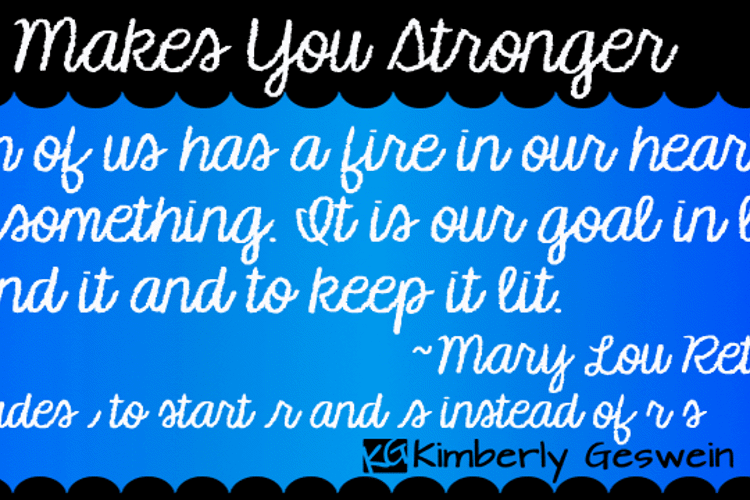 KG Makes You Stronger Font
