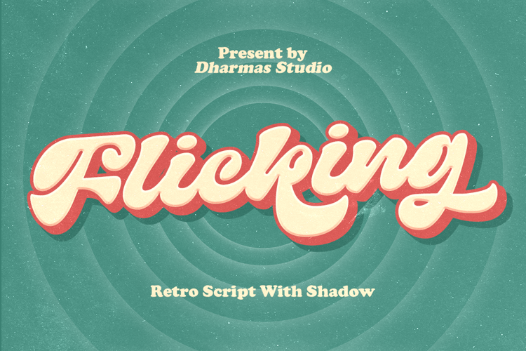 Flicking Shadow Font