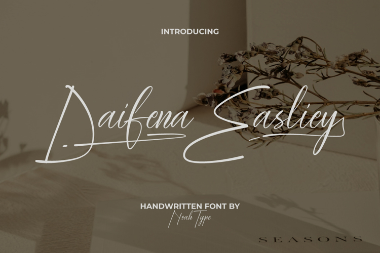 Preview of Daifena Easliey Font