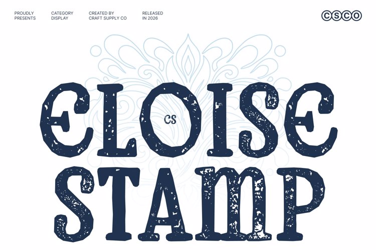 Preview of CS Eloise Stamp Font