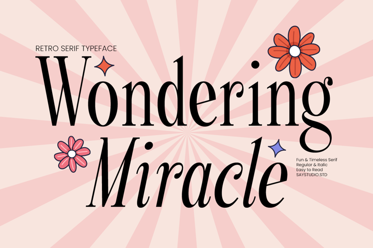 Preview of Wondering Miracle DEMO Font