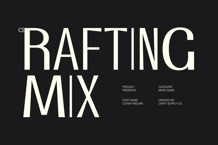 Preview of CS Rafting Mix Font