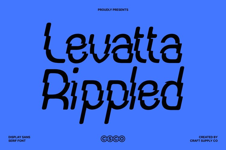 Preview of Levatta Rippled Font