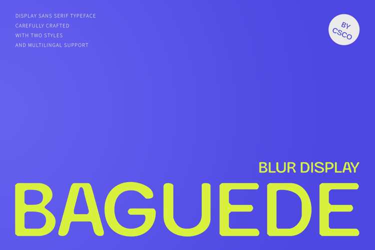 Baguede Blur Font