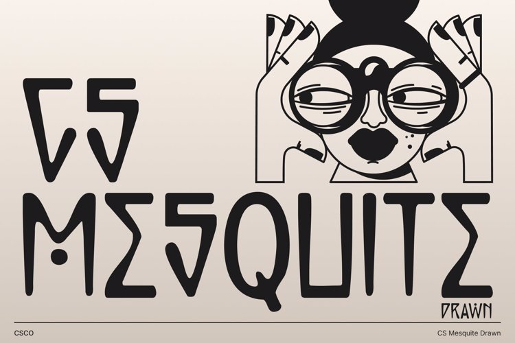 Preview of CS Mesquite Drawn Font
