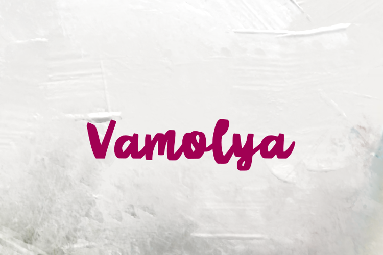 Preview of v Vamolya Font