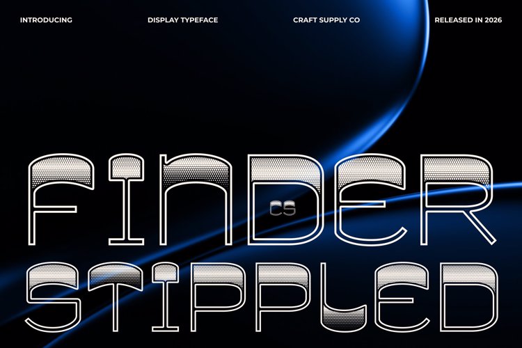 Preview of CS Finder Stippled Font