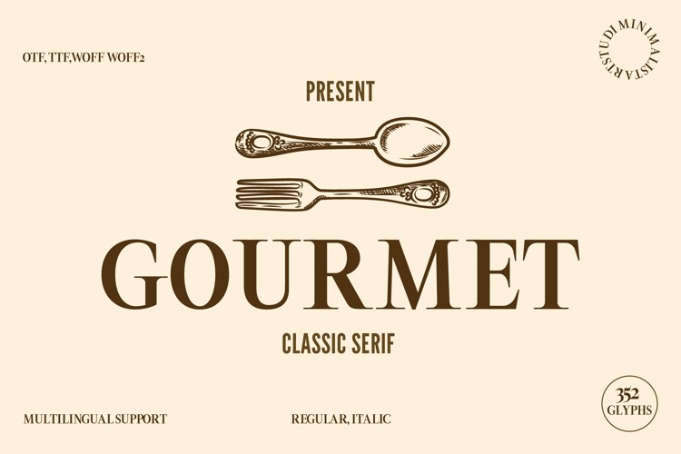 Preview of GOURMET Font