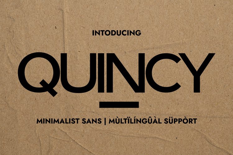 Preview of QUINCY Font