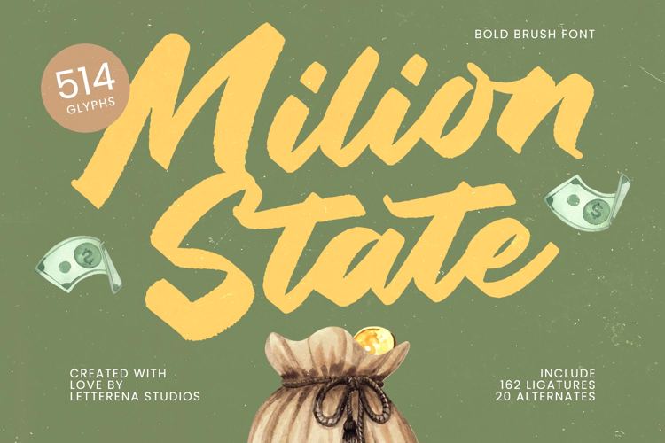 Preview of Milion State VERSION Font