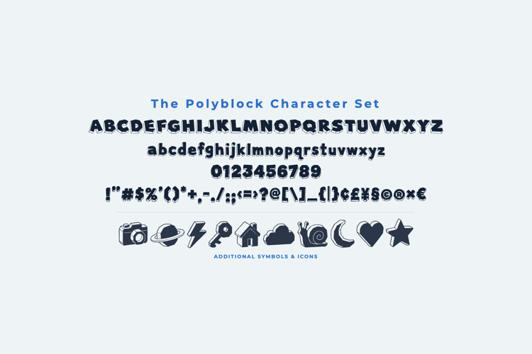 Preview of Polyblock Font