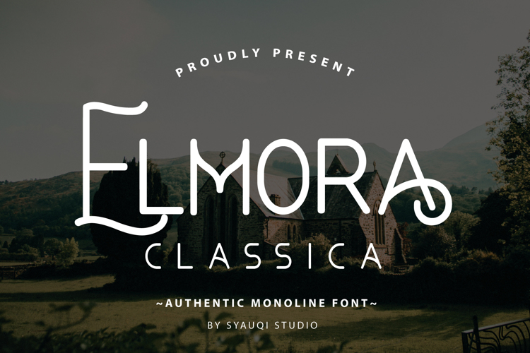 Preview of Elmora Classica Font