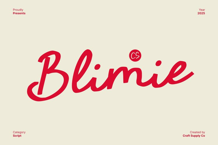 Preview of CS Blimie Font