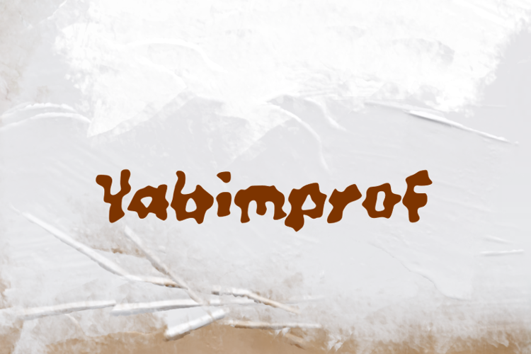 Preview of y  Yabimprof Font