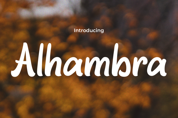 Preview of Alhambra Font