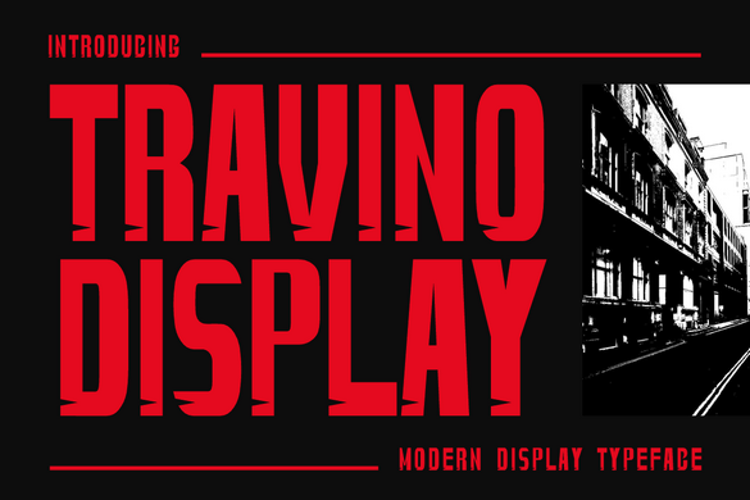 Preview of Travino Display Font