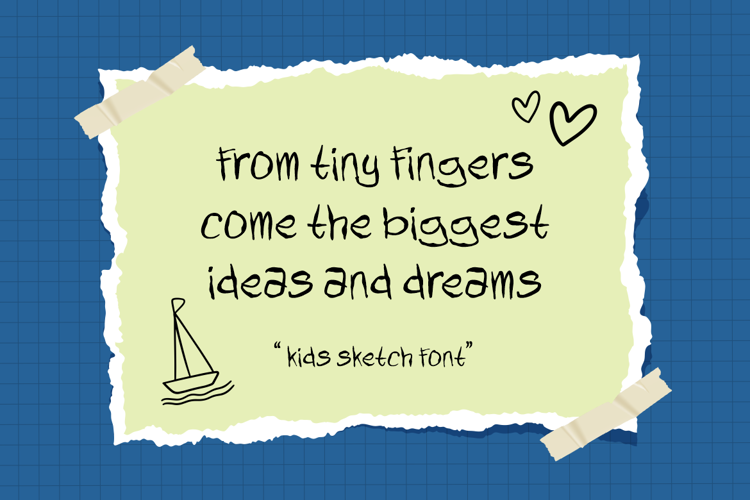 Preview of Kids Sketch Font