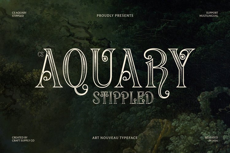 Preview of CS Aquary Stippled Font