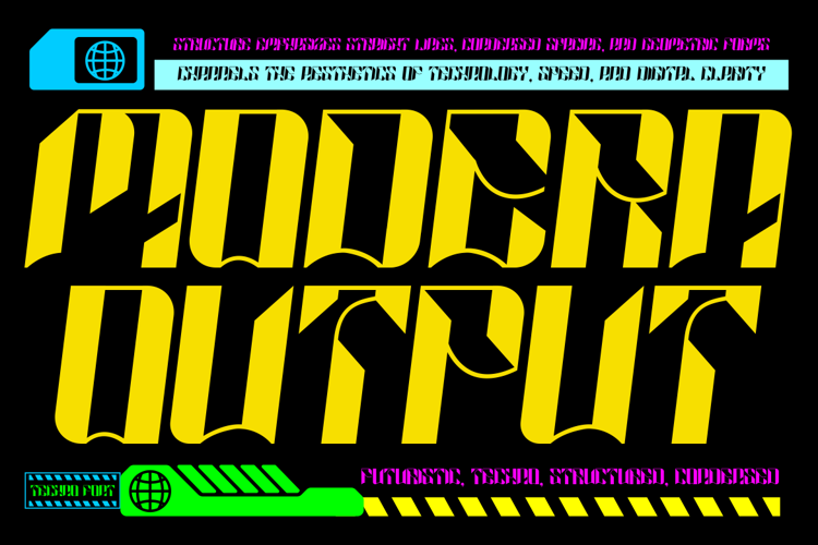 Preview of Cosmic Network Font