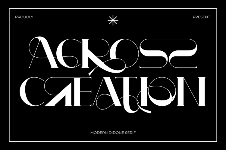 Preview of ACROSS CREATION Font