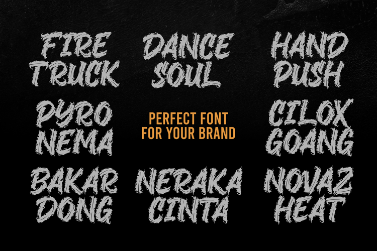 Preview of Black Fire Font