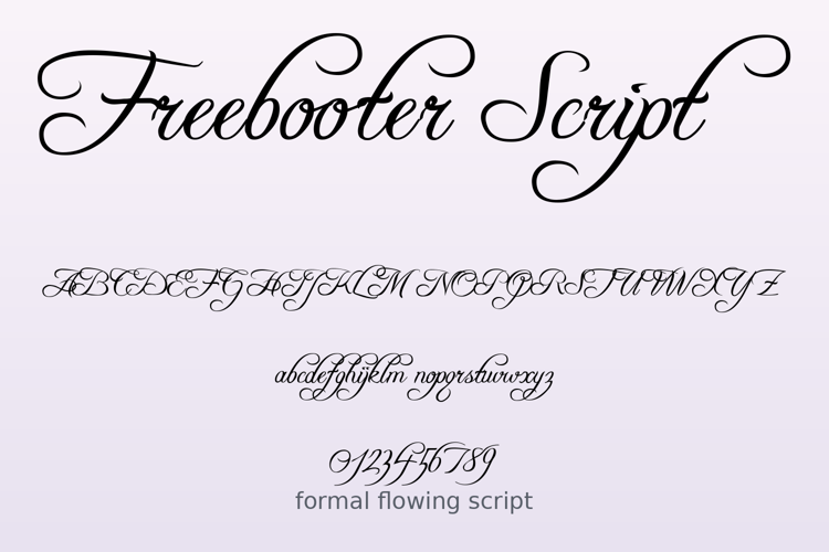 Preview of Freebooter Script Font