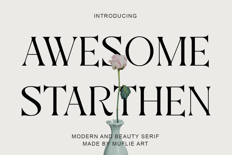 Preview of Awesome Starthen Font