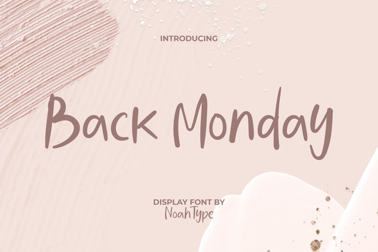 Back Monday Font