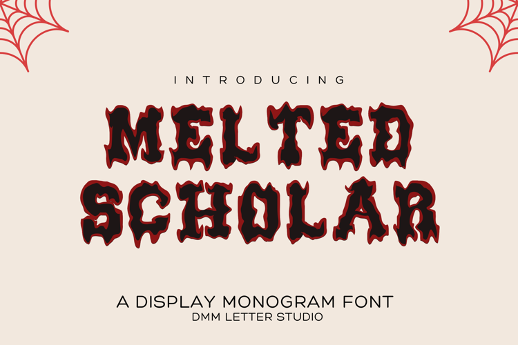 Preview of Melted Scholar Font