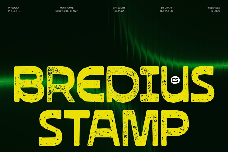 Preview of CS Bredius Stamp Font