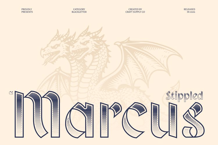Preview of CS Marcus stippled Font