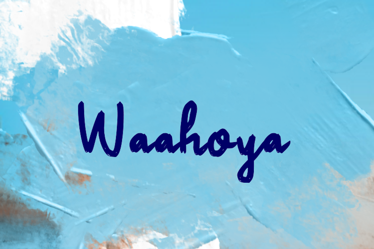 Preview of w Waahoya Font