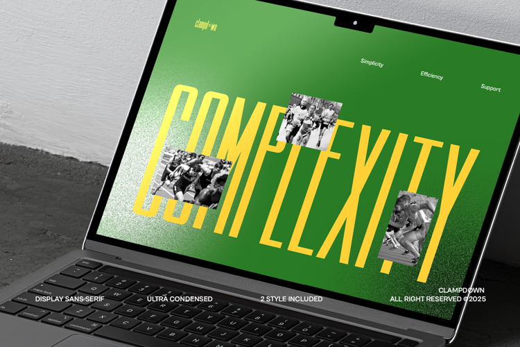 Preview of IT Clampdown Font