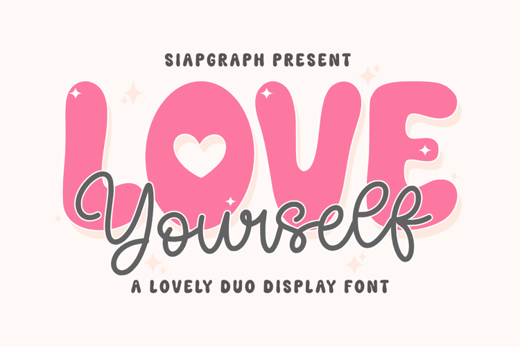 Preview of Love Yourself Duo Font