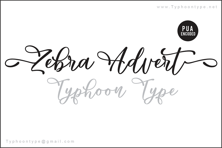 Zebra Advert (Personal Use) Font