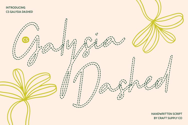 Preview of CS Galysia Dashed Font