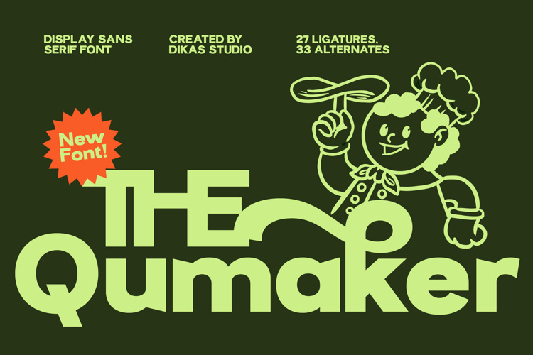 Preview of The Qumaker Font