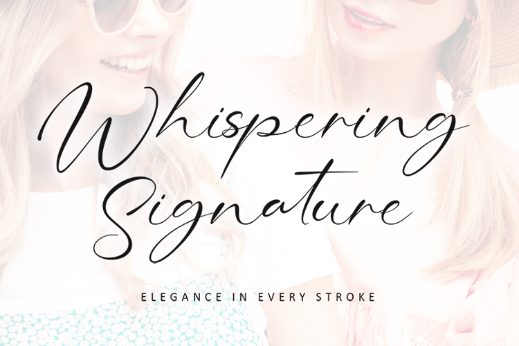 Whispering Signature Font