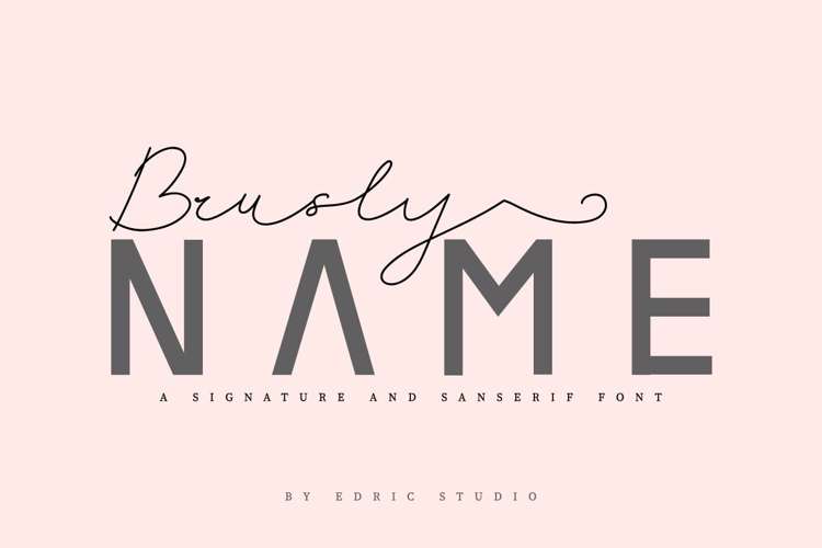 Brusly Name Sanserif Font