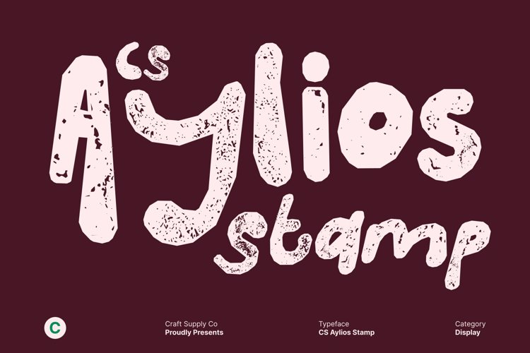 Preview of CS Aylios Stamp Font