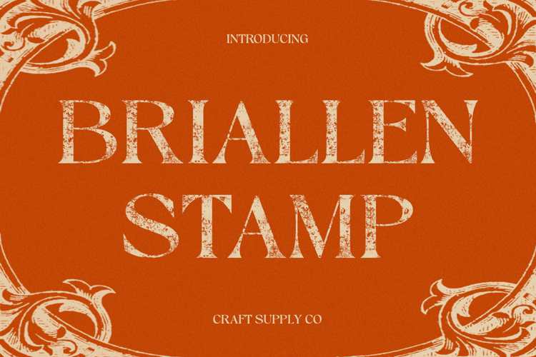 Preview of Briallen Stamp Font