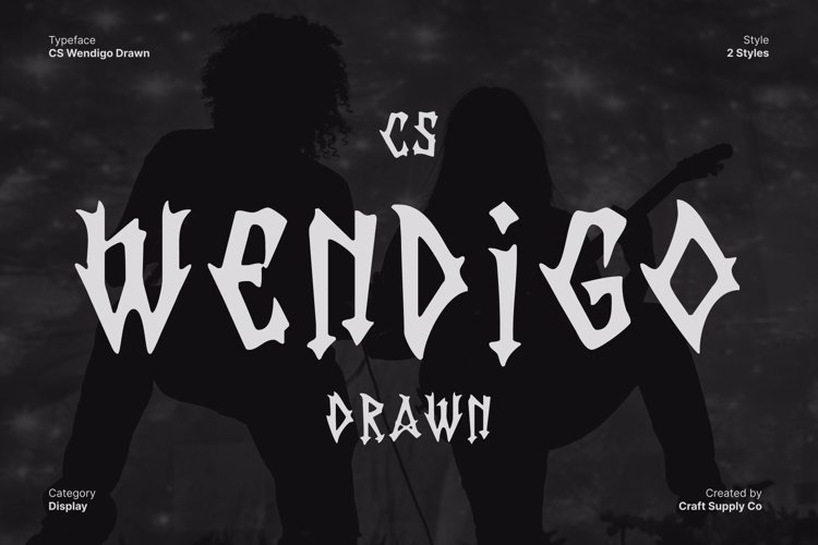 Preview of CS Wendigo Drawn Font