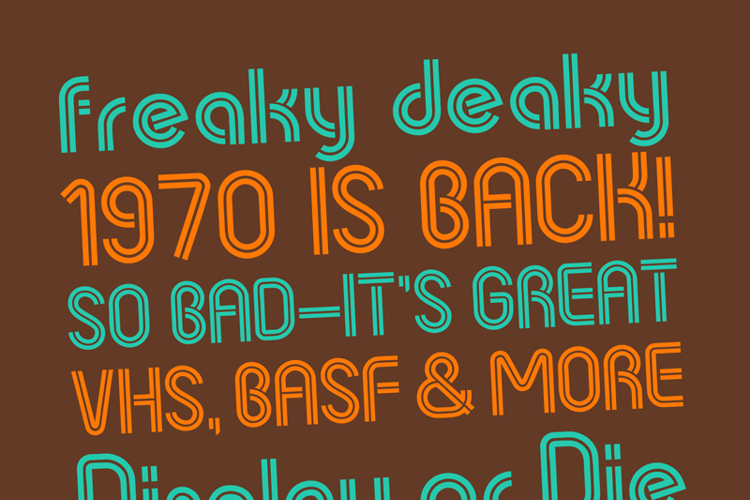 Preview of 1970 Porno Font