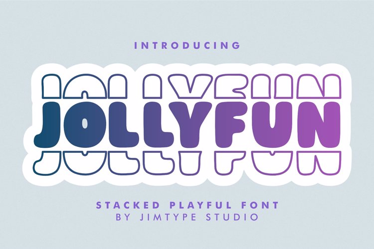 Jollyfun – Stacked Font – Display Font