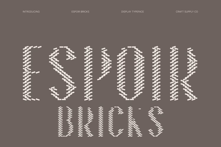 Preview of Espoir Bricks Font