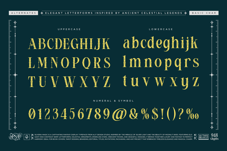 Preview of Silveria Magic Font