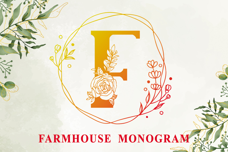 Farmhouse Monogram Font